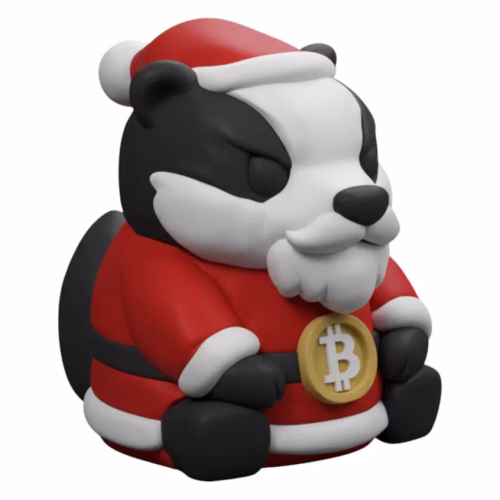 Santa Bitcoin Honeybadger Figurine