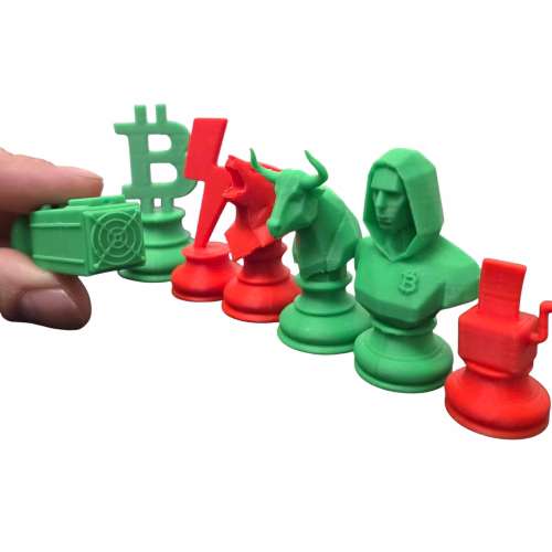 Bitcoin Chess Set – Bulls vs Bears Mini Crypto Board Game with Lightning Queen, Satoshi Bishops & Miner Rooks - Image 8