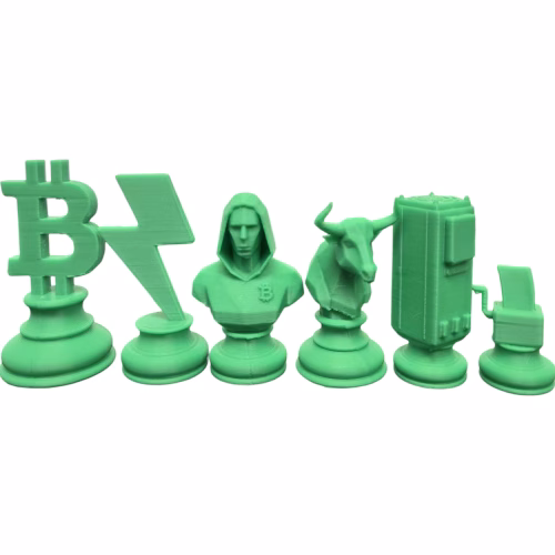 Bitcoin Chess Set – Bulls vs Bears Mini Crypto Board Game with Lightning Queen, Satoshi Bishops & Miner Rooks - Image 6