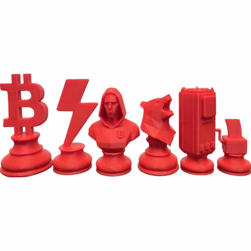 Bitcoin Chess Set – Bulls vs Bears Mini Crypto Board Game with Lightning Queen, Satoshi Bishops & Miner Rooks - Image 5