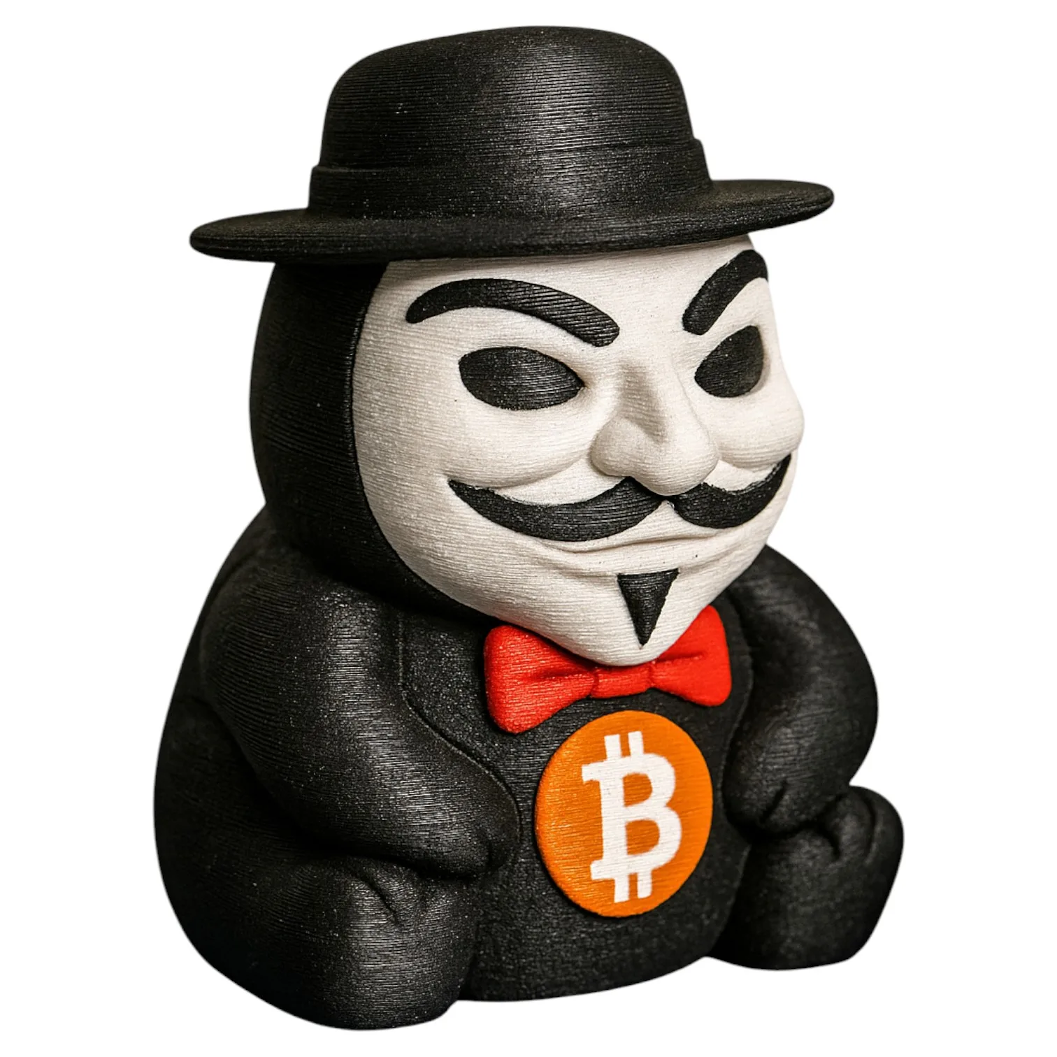 Guy Fawkes Bitcoin Honeybadger Figurine front view