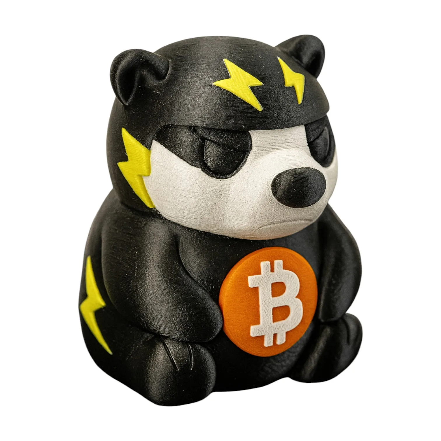 Lightning Network Bitcoin Honeybadger Figurine front view
