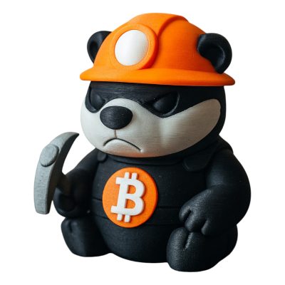 Miner Bitcoin Honeybadger Figurine