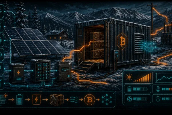Mining Bitcoin with Solar Panels in Canada: Complete Off-Grid & Grid-Tied Guide