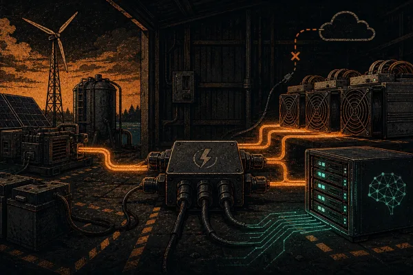Stranded Power, Sovereign Compute: Off-Grid Mining Meets Local AI