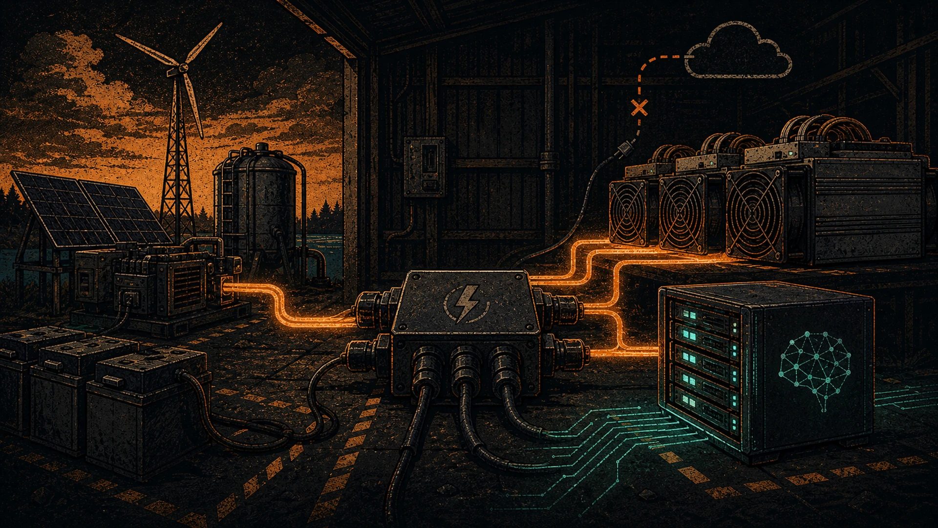 Stranded Power, Sovereign Compute: Off-Grid Mining Meets Local AI