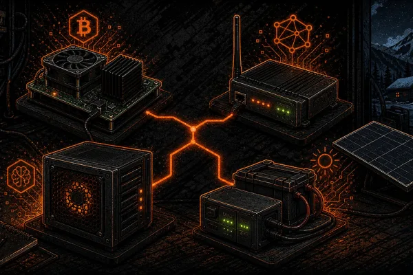 The Sovereign Stack, One Map: Bitcoin + Mesh + Local AI + Renewable Energy