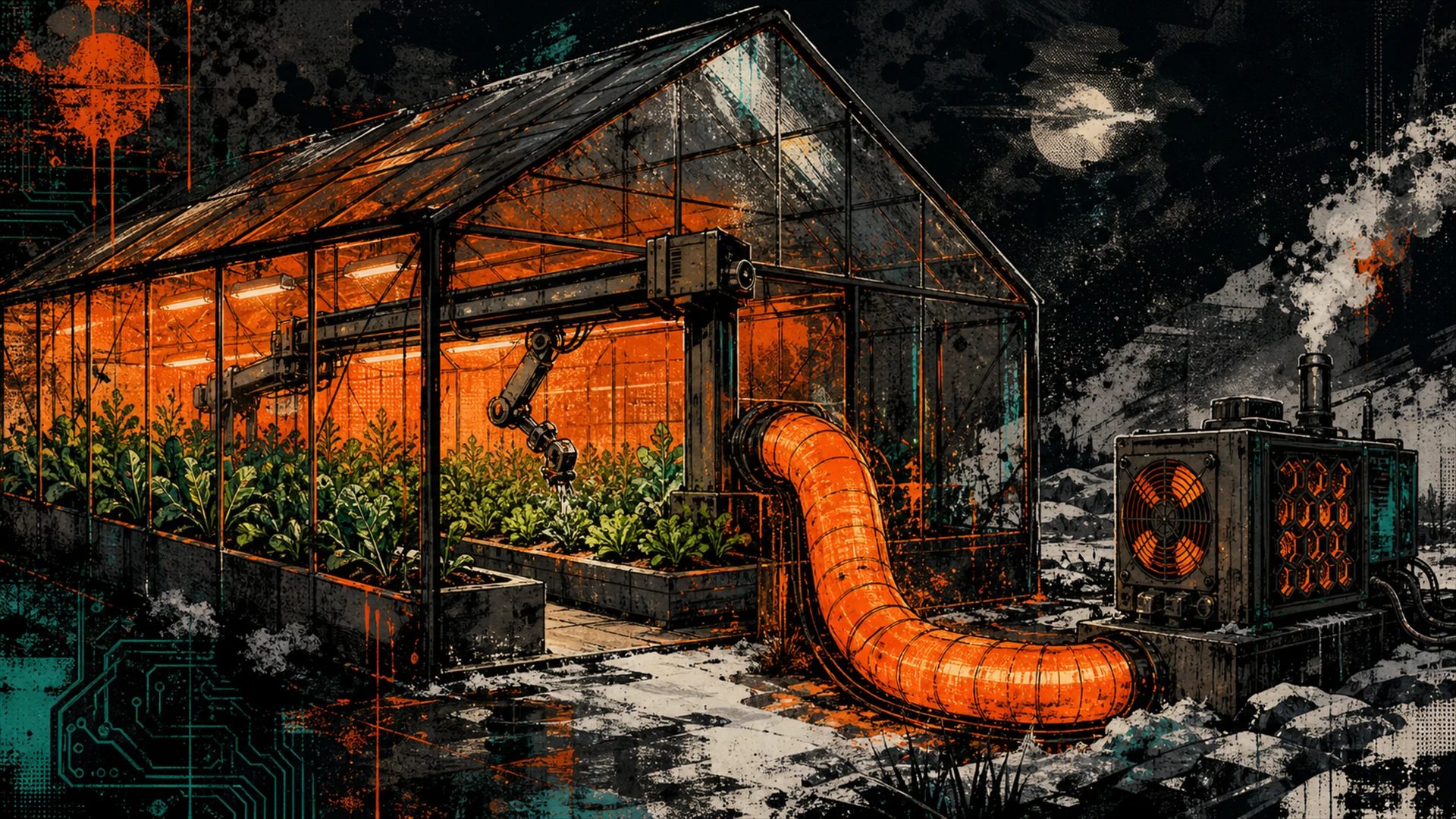 Automated Growing on the Sovereign Homestead: FarmBot, Open-Source Greenhouse Control, and Miner Heat