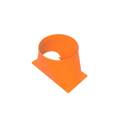 Universal Dual 140 mm to 8" Duct Shroud - 3D printed PETG ASIC miner airflow part by D-Central