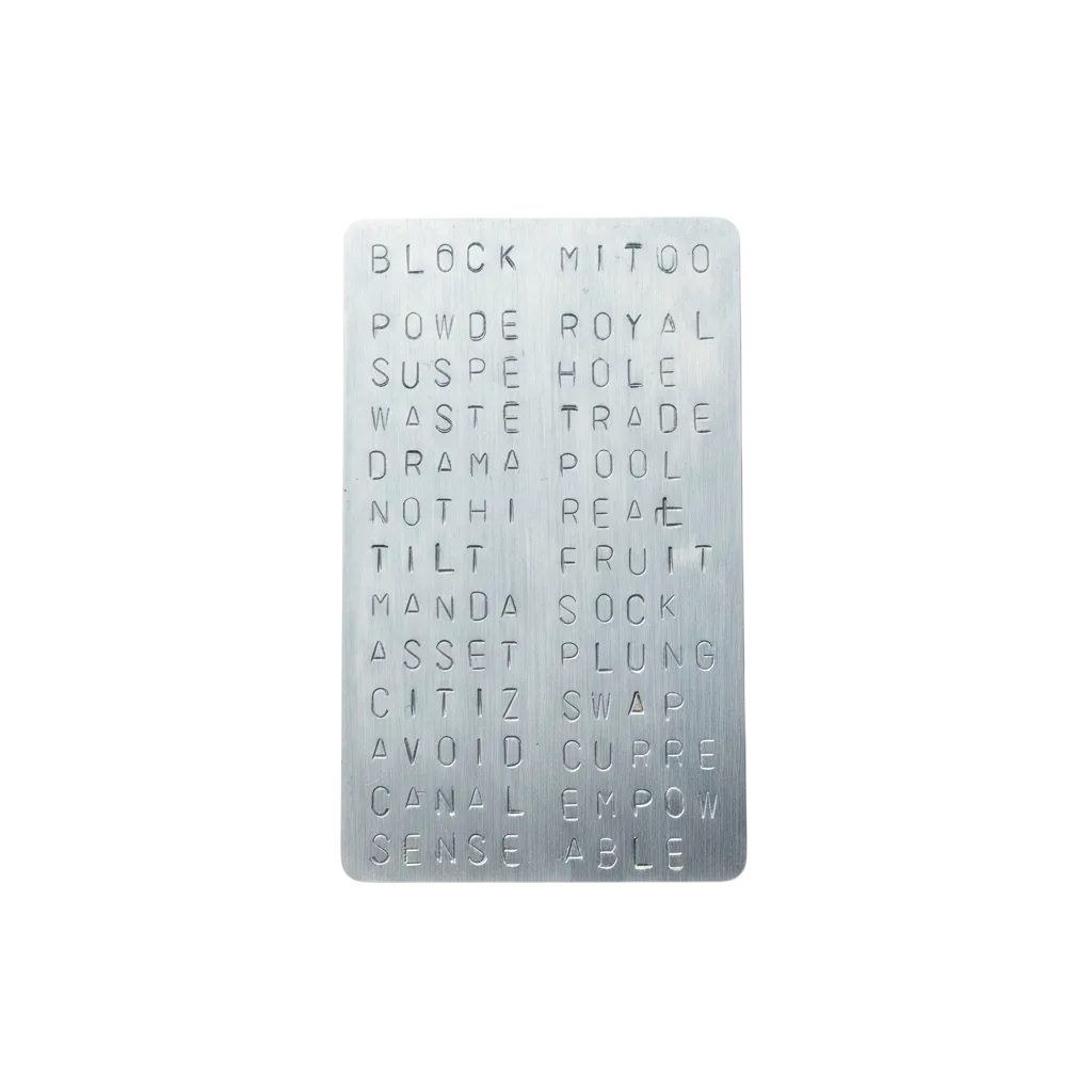 Metal seed plate perfectly sized to fit the Blockmit stamping jig
